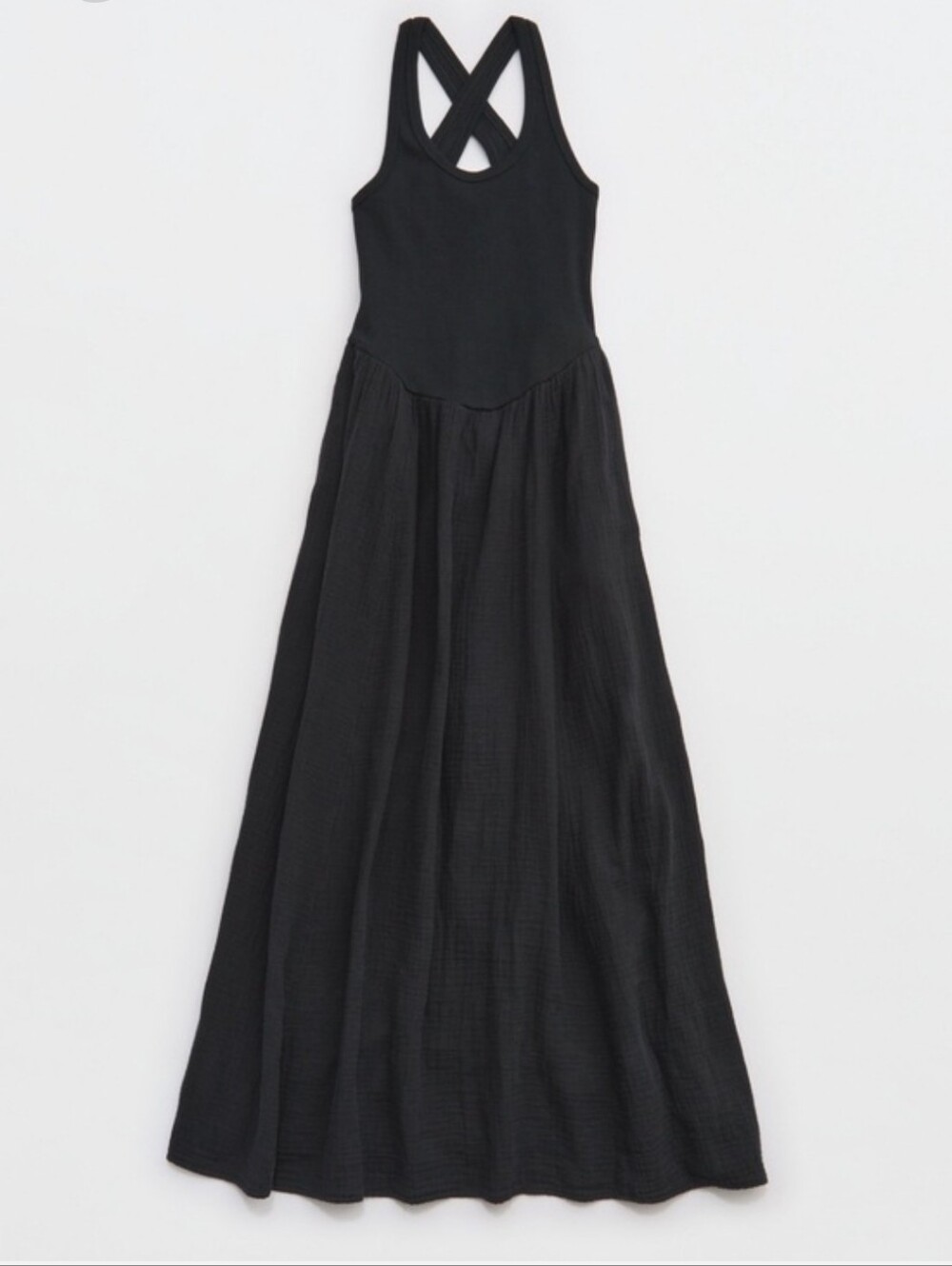 aerie At The Barre Black Criss Cross Back Dress - Picture 3 of 7